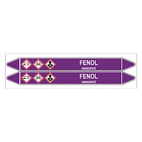 Značení potrubí, fenol,2 ks, 450 × 52 mm